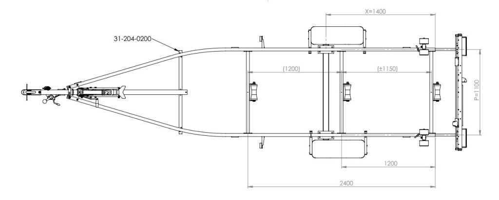 KALF 750-52 BOOTTRAILER 750 KG - Afbeelding 2